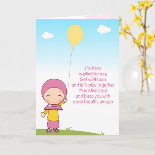 Erhalten Sie wohle bald Karte (Gelbe Blume)