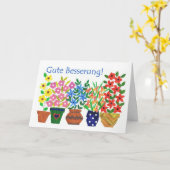 Erhalten Sie wohle bald Karte - deutschen Gruß (Gelbe Blume)