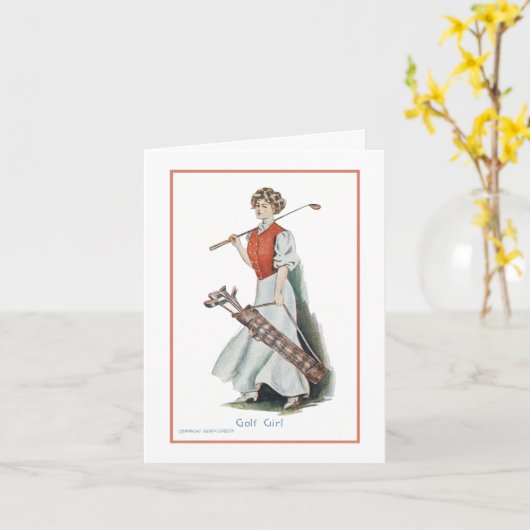 Erhalten Sie wohle bald Karte für Golfspieler (Gelbe Blume)