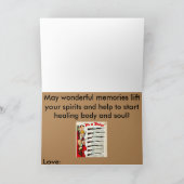 Erhalten Sie wohle bald Karte mit Rotwild und (Innenseite)