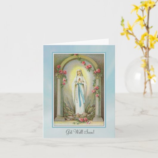 Erhalten Sie wohle bald religiöse Karte (Gelbe Blume)