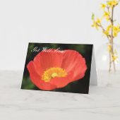 Erhalten Sie wohle bald rote Mohnblumen-Karte Karte (Gelbe Blume)