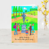 Erhalten Sie wohle Karte für Läufer - (Gelbe Blume)