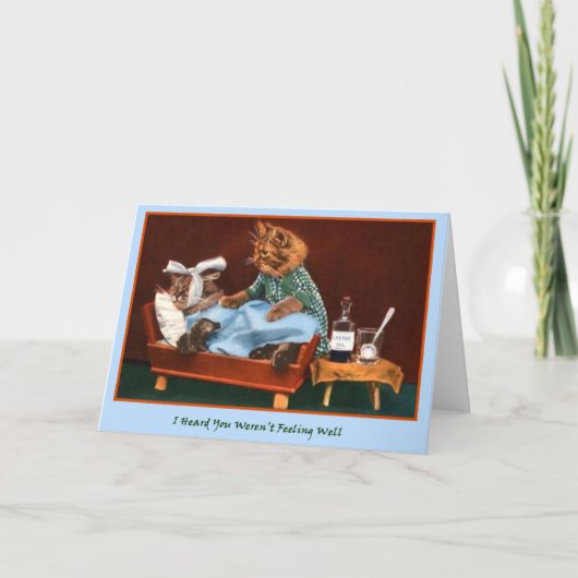 Erhalten Sie wohle Miezekatze Karte (Vorderseite)