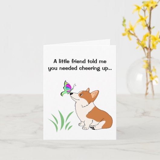 Erhalten Sie wohle Walisercorgi-Mitteilungskarten Karte (Gelbe Blume)