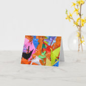 Erhalten Sie wohle Wünsche - tausend Papierkräne Karte (Gelbe Blume)