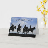 Erhalten Sie wohlen bald Cowboys Grußkarte Karte (Gelbe Blume)
