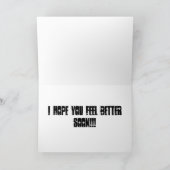 Erhalten Sie wohlen bald kranken Mops-Hund Karte (Innenseite)