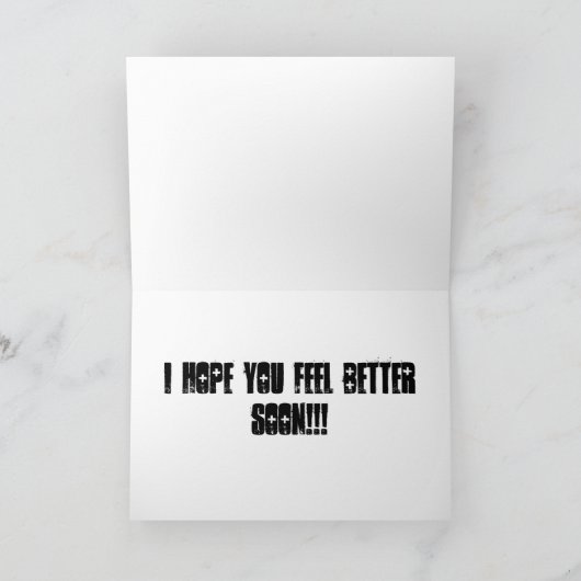 Erhalten Sie wohlen bald kranken Mops-Hund Karte (Innenseite)