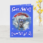 Erhalten Sie wohlen Fallschirmspringen-Koala Karte (Gelbe Blume)