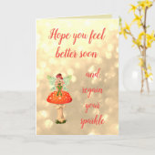 Erhalten Sie wohlen feenhaften Entwurf Karte (Gelbe Blume)