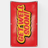 Erhalten Sie wohles bald Rotes Banner (Vertikal)