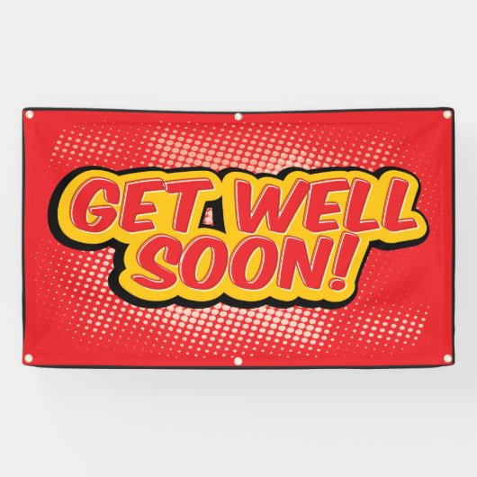 Erhalten Sie wohles bald Rotes Banner (Horizontal)