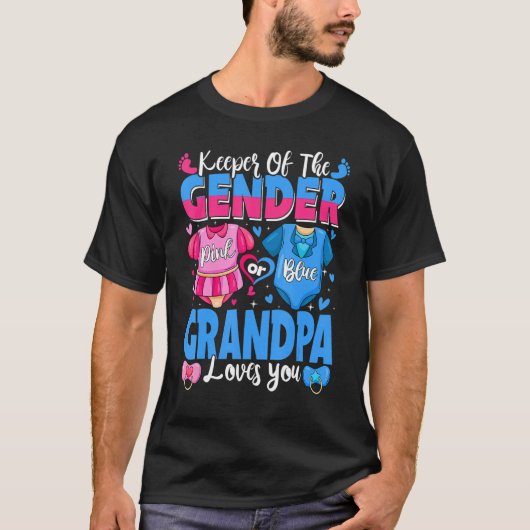 Erhaltung der Gender Opa Lieben Sie rosa oder blau T-Shirt (Vorderseite)