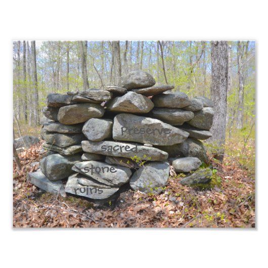 Erhaltung der Ruinen des Heiligen Steins Fotodruck (Vorne)