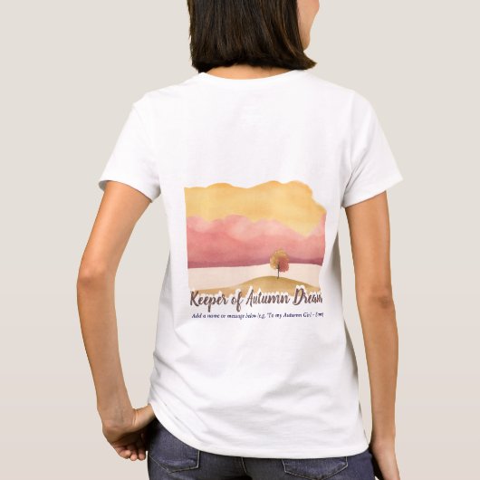 Erhaltung der Träume im Herbst | Custom Fall Gesch T-Shirt (Rückseite)