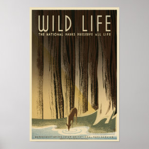 Erhaltung der wild lebenden Tierarten - Nationalpa Poster