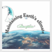 Erhaltung des Erdklimas Aufkleber (Blatt)