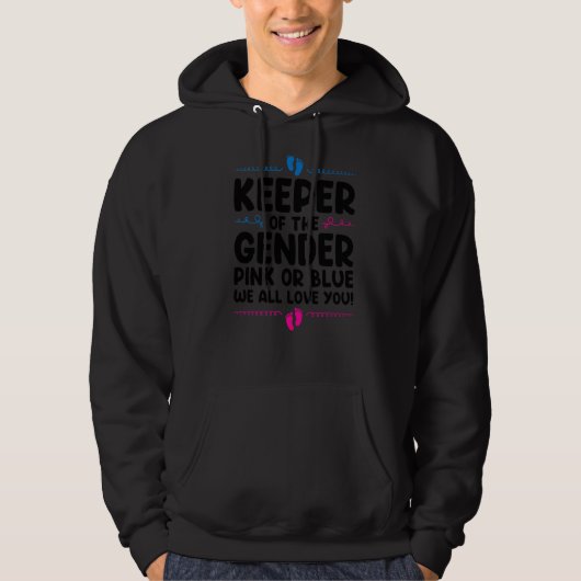 Erhaltung des Geschlechts in rosa oder blauer Jung Hoodie (Vorderseite)