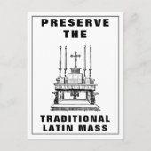 Erhaltung des traditionellen katholischen lateini Postkarte (Vorderseite)