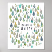 ERHALTUNG DES WASSERSCHUTZPLATZES Gerettet Erde Poster (Vorne)