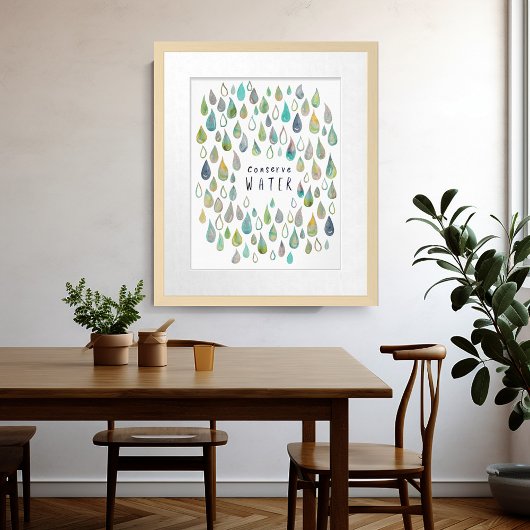 ERHALTUNG DES WASSERSCHUTZPLATZES Gerettet Erde Poster