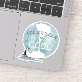Erhaltung ist Cool Pinguin Aufkleber