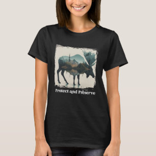 Erhaltung und Schutz der Elche des Vintagen Nation T-Shirt
