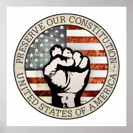 Erhaltung unserer Verfassung Poster (Vorne)