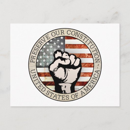 Erhaltung unserer Verfassung Postkarte (Vorderseite)