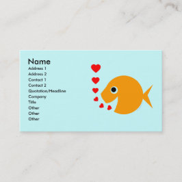 Erhaltung von Goldfish tropischen Fischzuchtbecken Visitenkarte