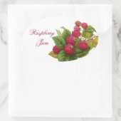 ERHALTUNG VON ROTEN OBSTEN / RASPBERRIEN OVALER AUFKLEBER (Tasche)