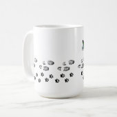 Erhaltungs-druckt Hunde- Tassen-Tatze und Stiefel Kaffeetasse (Vorderseite Links)