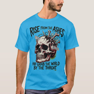 Erhebe Dich Aus Der Asche Totenkopf Phönix Dunkle T-Shirt
