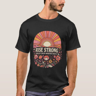 Erhebe dich stark Retro-Sonnenuntergang-Blumen Bru T-Shirt