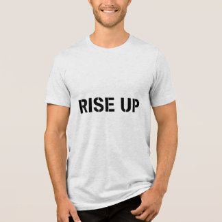 ERHEBE DICH – Stencil-Motivations-Zitat T-Shirt Tri-Blend Shirt