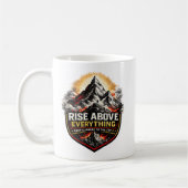 Erhebe dich über alles Motivierend Kaffeetasse (Links)