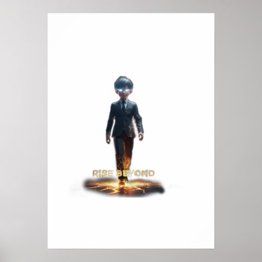 Erhebe dich über das Design von Motivationspostern Poster (Vorne)