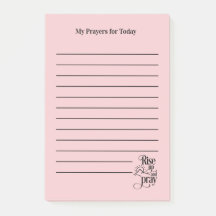 Erhebe dich und bete Rosa Gebetsliste liniert