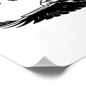"Erhebe dich und fliege" Vintage-Adler-Design Poster (Ecke)