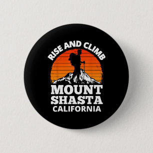 Erhebe dich und steige auf den Mount Shasta Kalifo Button