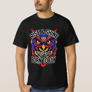 Erhebe dich und strahle, geboren zu fliegen Eule T-Shirt