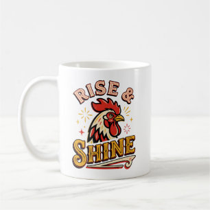 Erhebe dich und strahle Vintage Western Hahn Kaffeetasse
