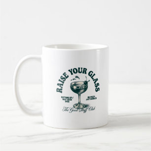 Erheben Sie Ihr Glas Vintage-Cocktail-Club-Design Kaffeetasse