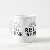 Erheben Sie sich und strahlen Sie. Tasse. Kaffeetasse (Vorderseite Links)