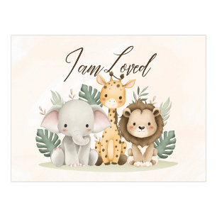 Erhebender Safari-Kinderzimmer-Wandposter Ich werd Poster