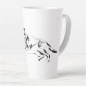 Erhebendes Lächeln, ruhige Pause Milchtasse (Rechte Ecke)