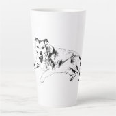 Erhebendes Lächeln, ruhige Pause Milchtasse (Vorderseite)