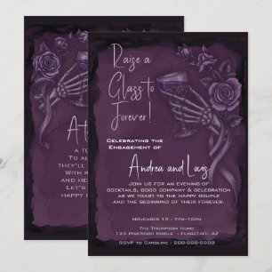 Erhebt das Glas auf Forever, gothische Verlobungsp Save The Date