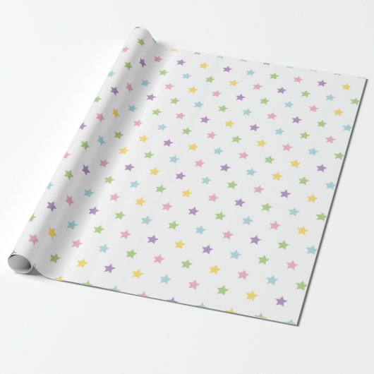 Erhellen Sie Ihren Raum mit Pastell-Sternmuster Geschenkpapier (Ungerollt)